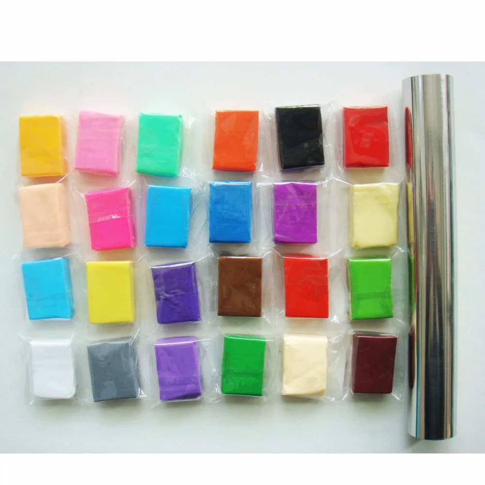 24 PC polymer clay with clay with Rubbing stick .in Modeling Clay from