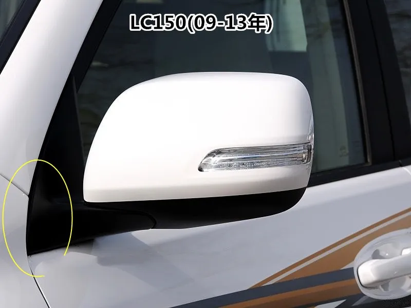 Автомобильное боковое зеркало заднего вида со светодиодным поворотным сигналом и электрическим складным+ с подогревом для Toyota land cruiser prado крыло зеркало - Цвет: 14-17 L side