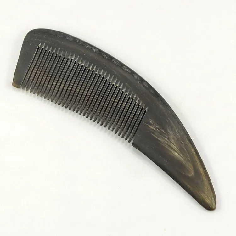 

1PC Sharp Buffalo Horn Comb Original Ecological Black Massage Hair Comb Source Of Origin G0411