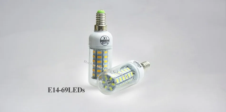 E27 E14 светодиодные лампы кукурузы огни SMD5730 220 В 24 36 48 56 69leds Светодиодная лампа Новогодние товары лампада Светодиодный прожектор Освещение в помещении