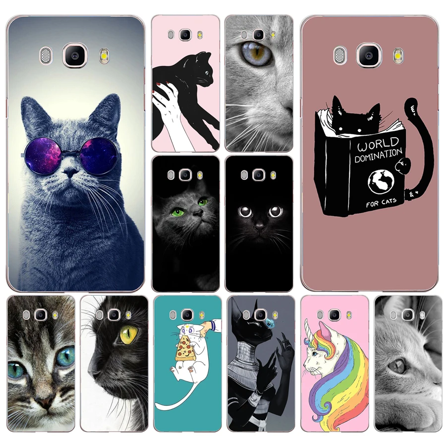 

Anime Black Cat Staring Eyes Hard Coque Shell Case Cover for Samsung Note 3 4 8 for Galaxy a3 a5 2017 j3 j5 j7 2015 2016 2017