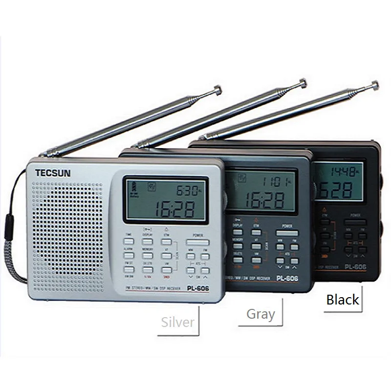 TECSUN PL 606 FM Radio Stereo MW/SW/LW Receiver with ETM ATS Alarm ...