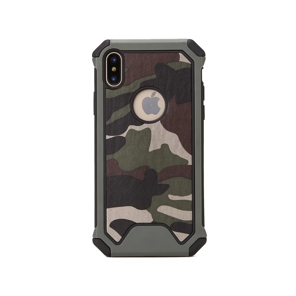 

Camouflage Green Cases Cover For iPhone 7 8 X 6 6S Plus 5S 5 SE 7Plus 6Plus 5SE iPod Touch 6 5 Case PC TPU Hybrid Defender Cover