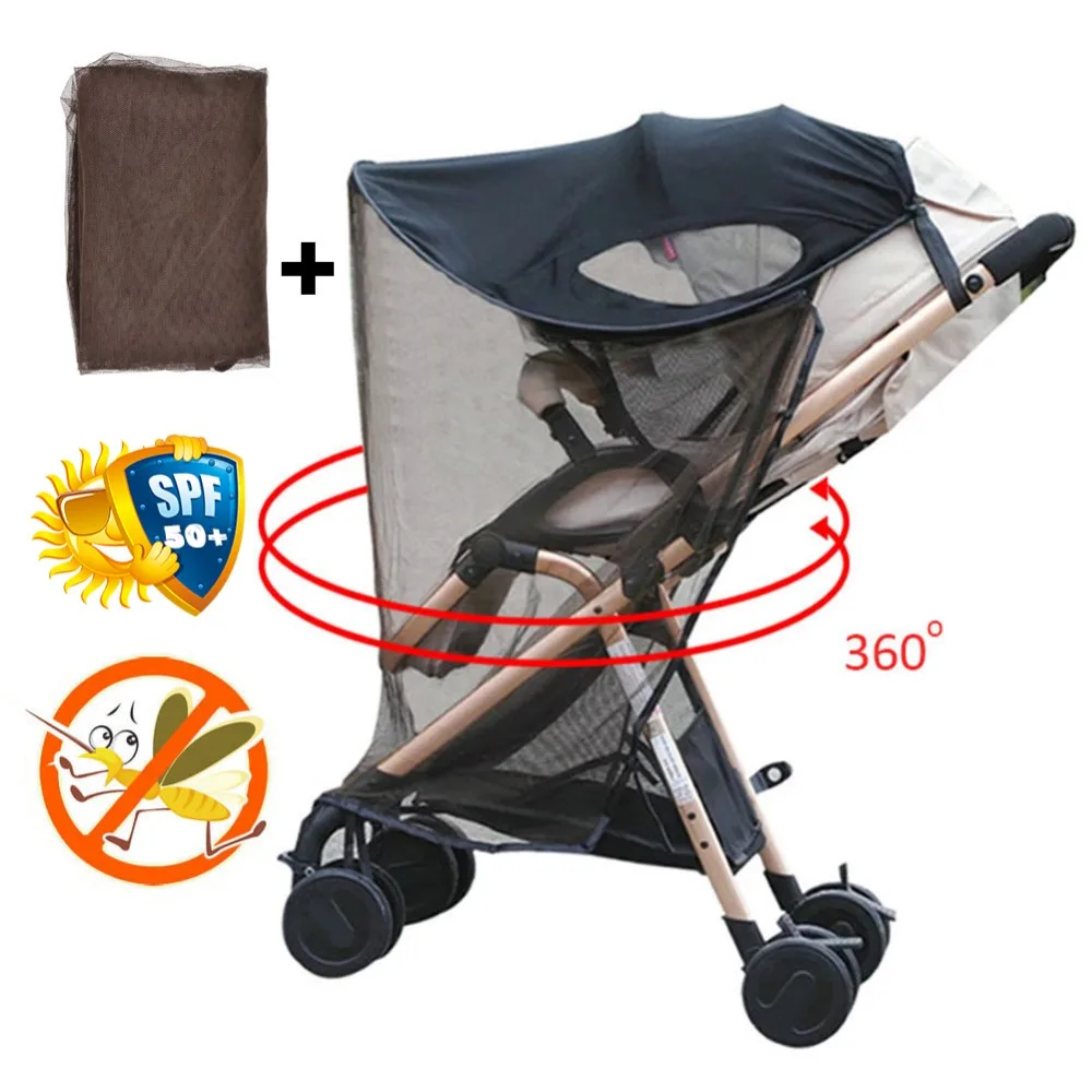 

Baby Universal Anti-UV Insect Mosquito Repellent Baby Stroller Mosquito Net Baby Stroller Crip Netting Sunshade Canopy Cover