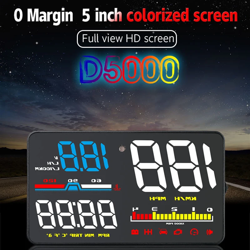 Лобовое стекло проектор D5000 OBD2 автомобильный Скорость головка мобильного