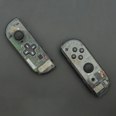 1 комплект для Nintendo переключатель NS левый и правый Joy-con L R геймпад игровой контроллер Джойстик Замена пользовательский корпус Joycon с ремешком - Цвет: JC Transparent Black