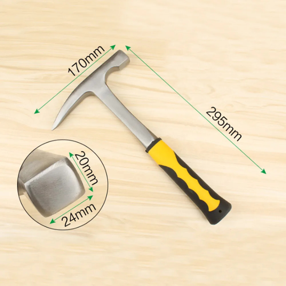 Остроконечные геодезические молотки для разведочных работ, Многофункциональный ручной инструмент, прочный геологический инструмент с резиновой ручкой
