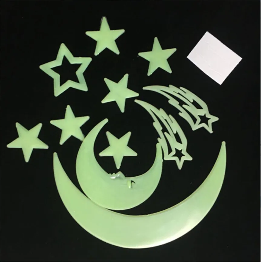 Glow In The Dark Star Wall Stickers DIY Decal Art Mural Stickers Kids