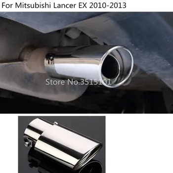 

car styling cover muffler exterior end pipe dedicate exhaust tip tail 1pcs For Mitsubishi Lancer EX 2010 2011 2012 2013