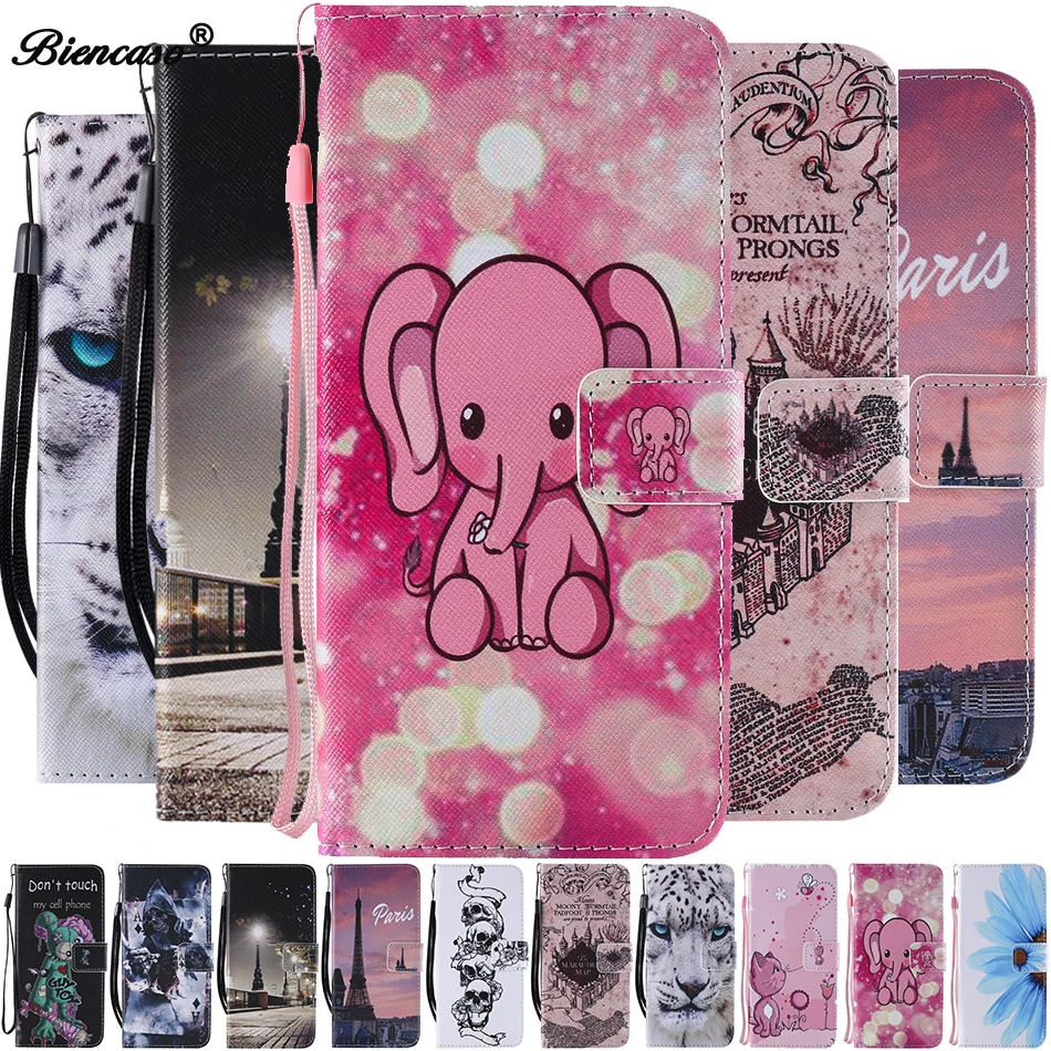 

Elephant Case For Moto One Power P30 Play G4 G5 Plus Leather Stand Cover For iPhone 5 5s SE 6 6s 7 8 Plus Xr XS Max Touch 5 C128
