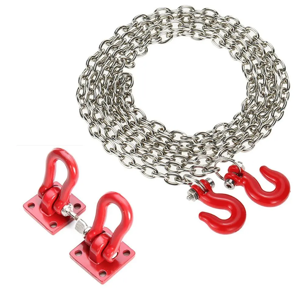 2x Metall Anhänger Haken /& Kette für 1//10 D90 Axial SCX10 RC Rock