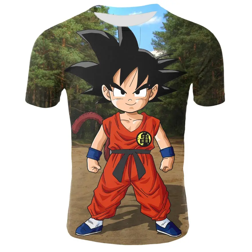 

2019 Dragon Ball T-shirt 3D Men's Round Neck T-shirt Anime Harajuku Comic Tops Goku Print Casual T-Shirt Fashion