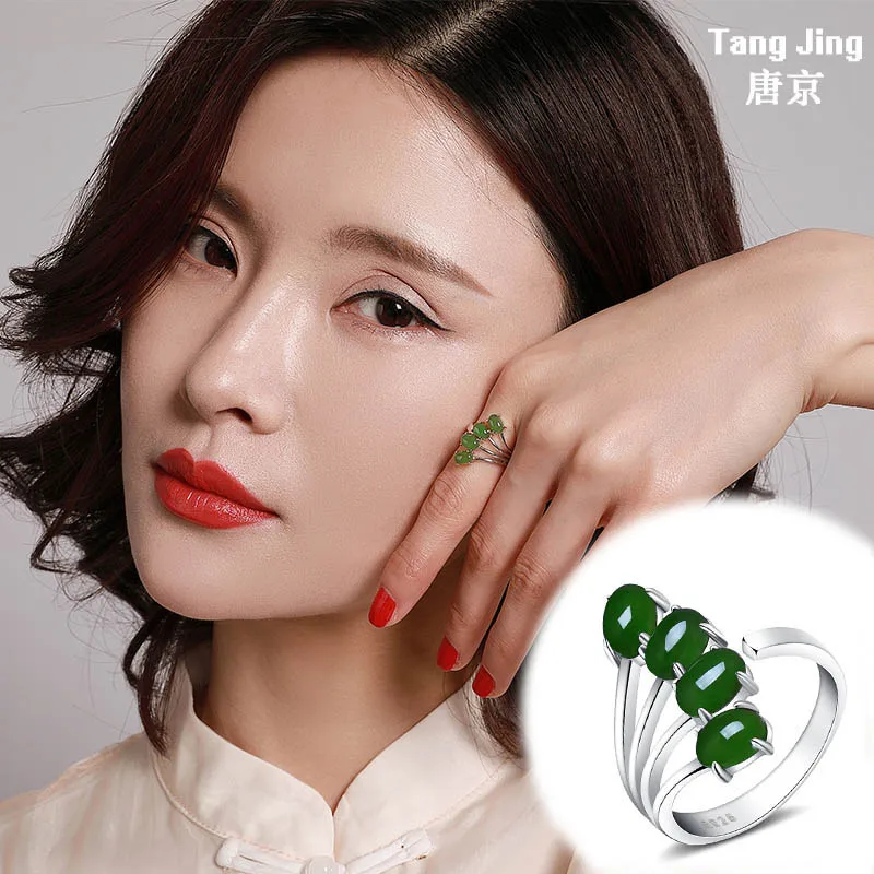 

2020 Promotion Real Anel Masculino Rings S925 Pure Inlay Personality Women's Volleyball Team Ring Opening Contracted For Women