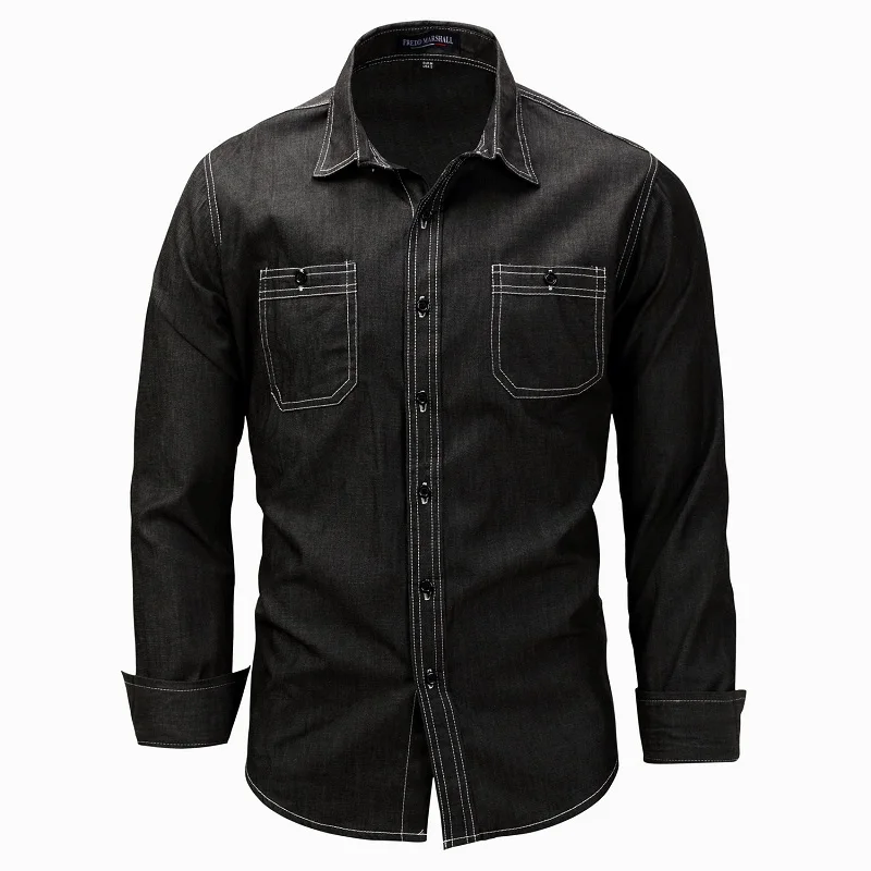 Buy Slim Fit Shirts Mens Denim Shirts Long Sleeve