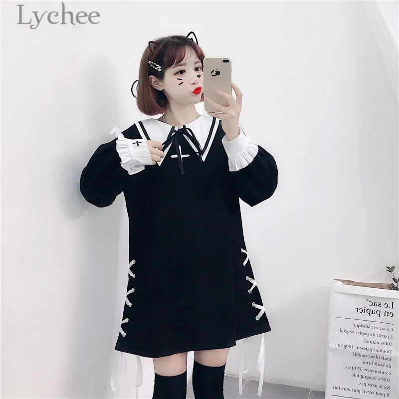 Lychee трендовая Вышивка крестом кружевная женская футболка с рюшами отложной