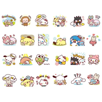 

1 PCS Kawaii Sanrio Anime Cosas Kawaii Precut Stickers Scrapbooking Stationery Washi Tape Set School Supplies