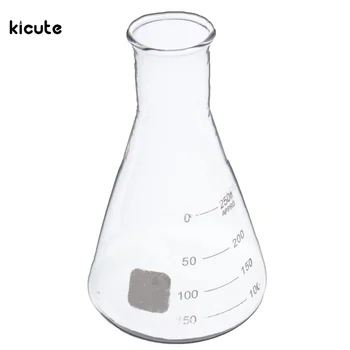 

1pc 250ml Transparent Lab Conical Flask Glass Scientific Glass Erlenmeyer Flask Safe Glassware Laboratory School Research Supply