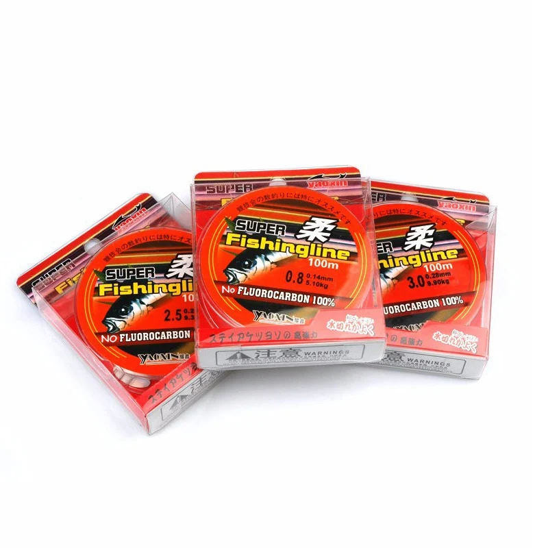 Transparent Fishing Line 100m Nylon Transparent Fluorocarbon Tackle Line A0A3