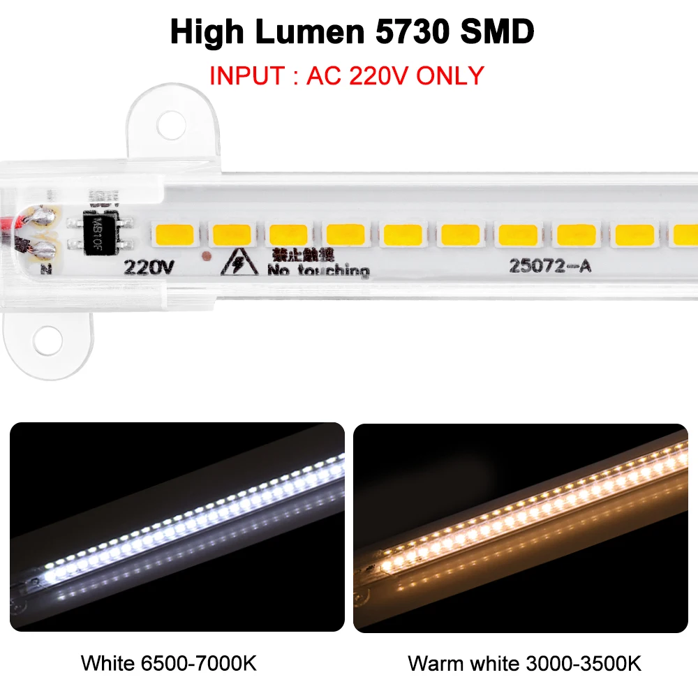 LED  Super Bright Rigid Hard Strip White 12V  5730 bar 50cm  6500-7000K