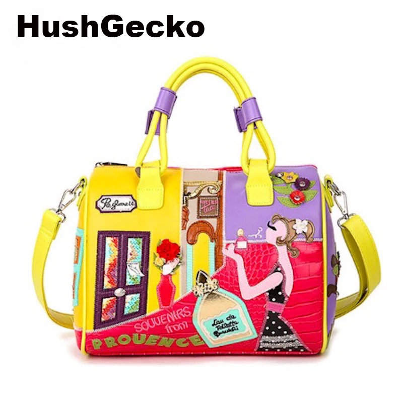 

HushGecko Candy Color Handbags High Quality Fashion Italian Leather Bags Famous Brands Stylish Female Tote Bag