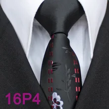 Yibei Coachella Галстуки мужские узкий галстук Дизайн Черный Узел контрастный черный с белым цветочным красная линия микрофибры галстук SLIM галстук