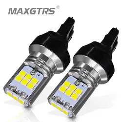 2x флэш Strobe T20 7443 W21/5 W WY21W автомобиль свет 15 Smd 3030 тормозной Хвост стоп-сигнал Резервное копирование лампы источник красный, белый