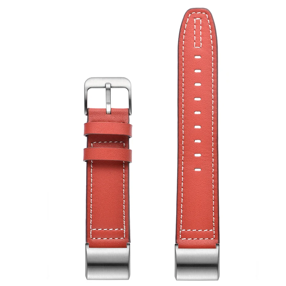 BEAFIRY мягкий ремешок из натуральной кожи для Fitbit Charge 2 Классический ремешок для наручных часов металлический каркас идеально подходит для Fitbit Charge2 - Цвет ремешка: red