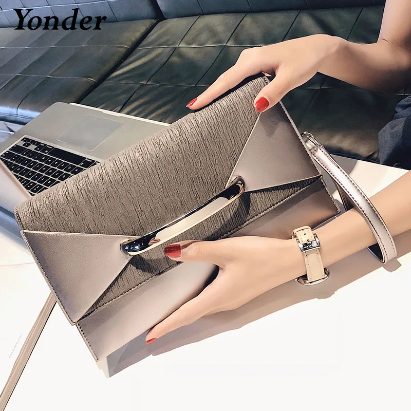 Yonder envelope clutch bag women leather birthday party evening clutch bags for women ladies shoulder clutch bag purse female