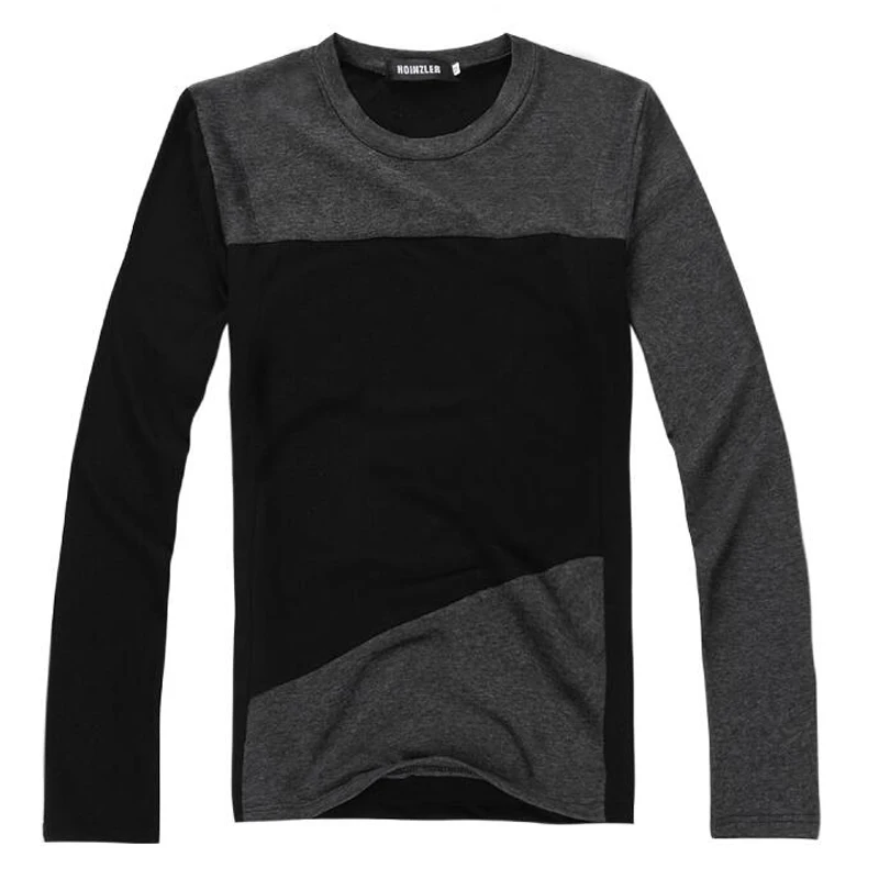 New Autumn Gray and Black Patchwork Men