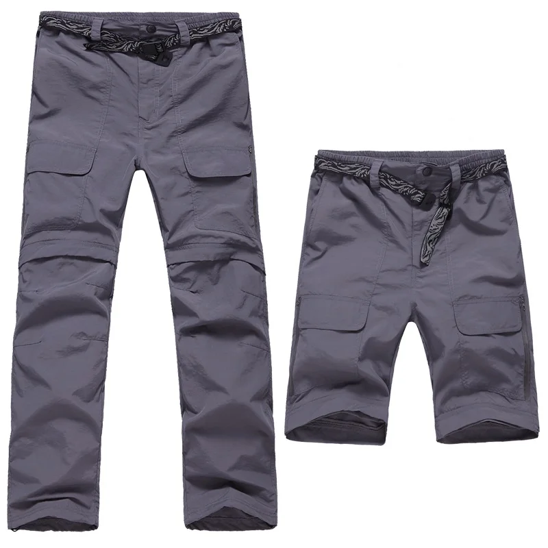 Men's Summer Removable Quick Dry Pants Detachable Breathable UV