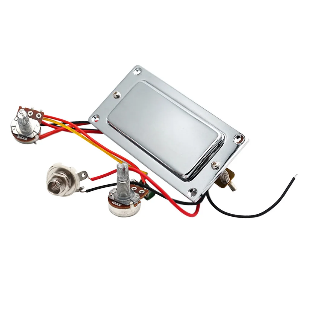 Electric Guitar Prewired Double Coil Humbucker Guitar Pickup Harness Kit with 500K Potentiometer Volume Tone Pots