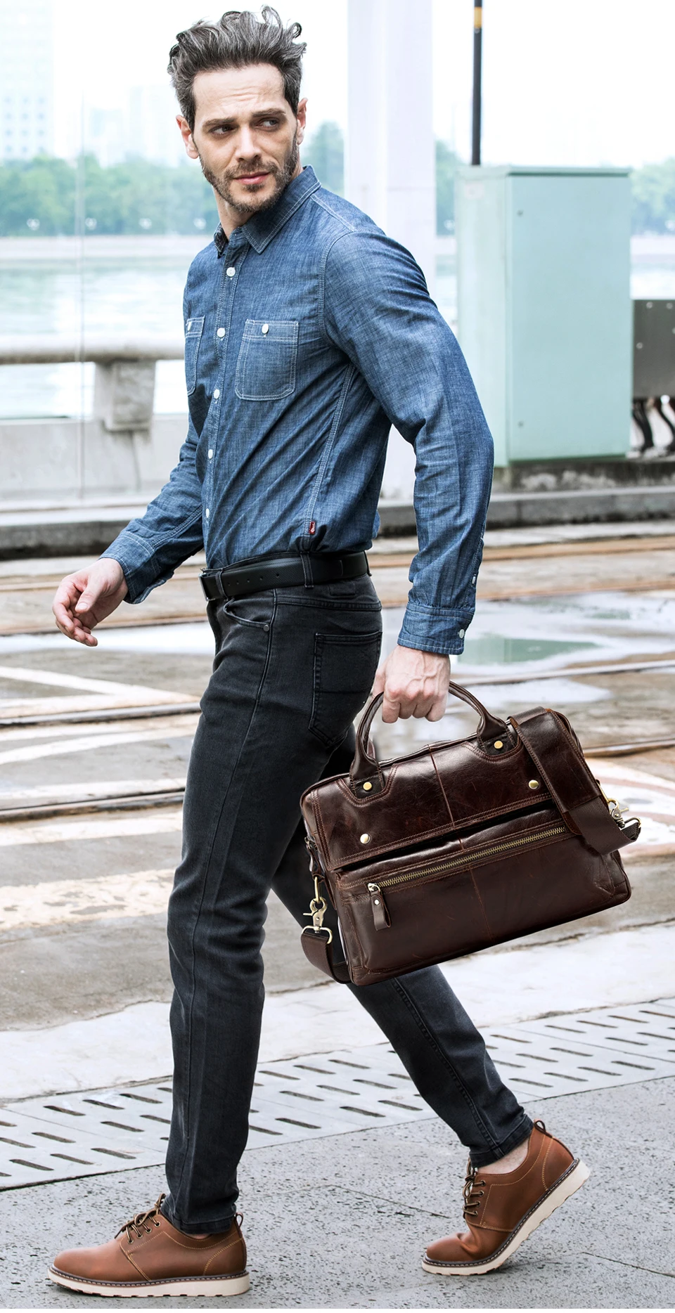 Messenger Bag Men's Genuine Leather Casual Crossbody Bags for Men Shoulder Bag Men Bags Business Leather Man Handbags 8508 (1)