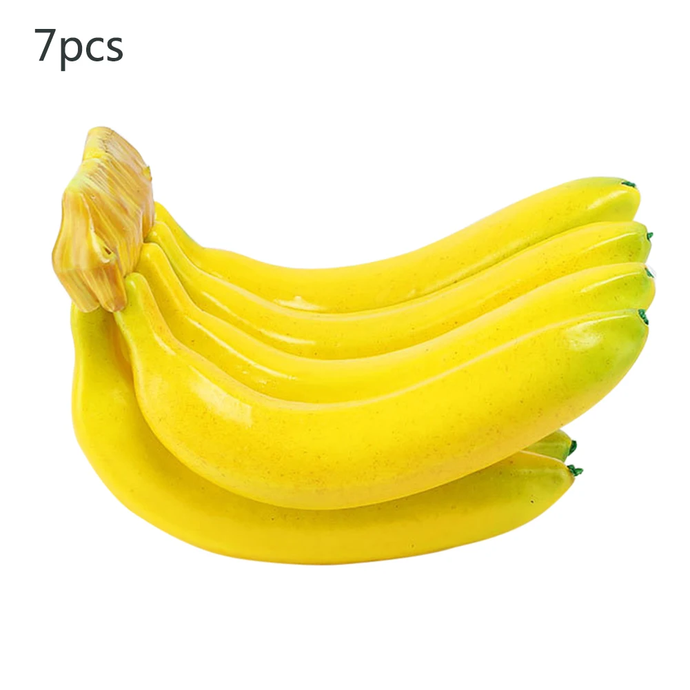 

3/7pcs Artificial Fruits Banana Fake Fruits Cognitive Teaching Aids EVA Plastic Fruit For Store Shop Display Decor Wedding Prop