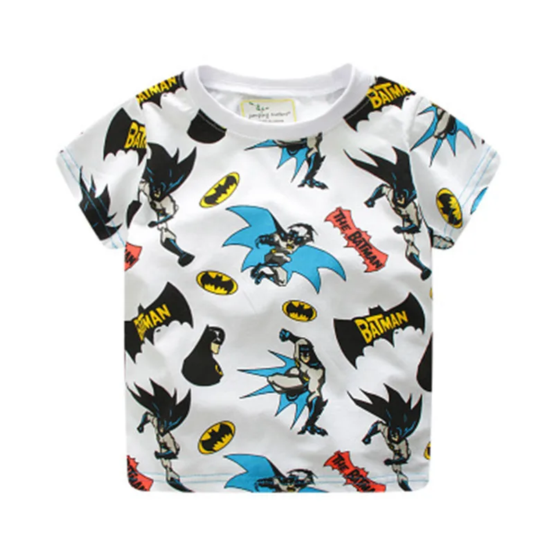 Г. Модные футболки для маленьких мальчиков новинка, футболки с короткими рукавами для девочек хлопковая детская одежда с Бэтменом летние детские топы с рисунками