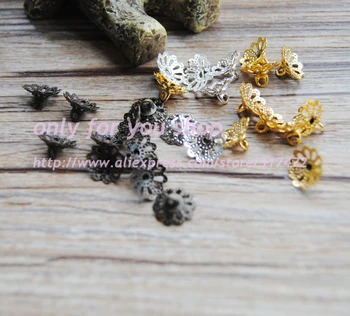 

8.5mm metal beads cap beads spacers cap connector 100pcs