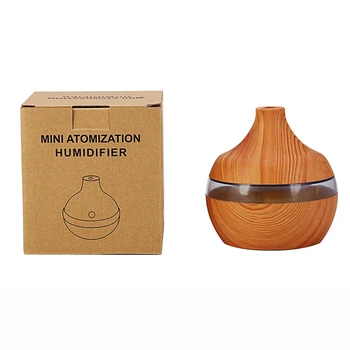 

USB Diffuser Aromatherapy Essential Oil Aroma Diffuser With Wood Grain 10ml Essential oil