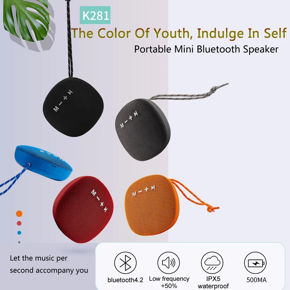 

Bluetooth Speaker Portable Wireless Column Fabric Waterproof Outdoor Loudspeaker Stereo Subwoofer Sound Box Fm Radio Music K281