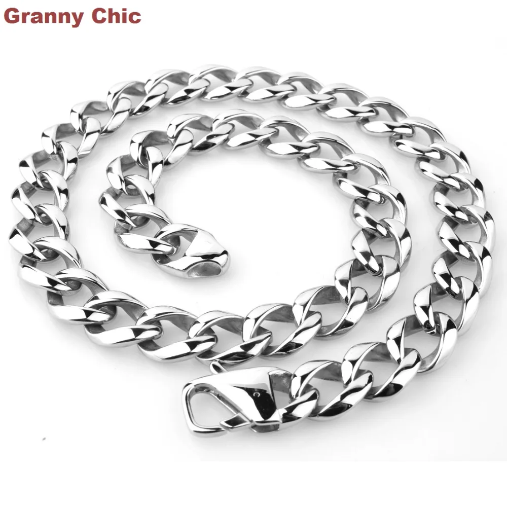 Granny Chic 7 40 15mm Brand New Jewelry For Men Silver Stainless 