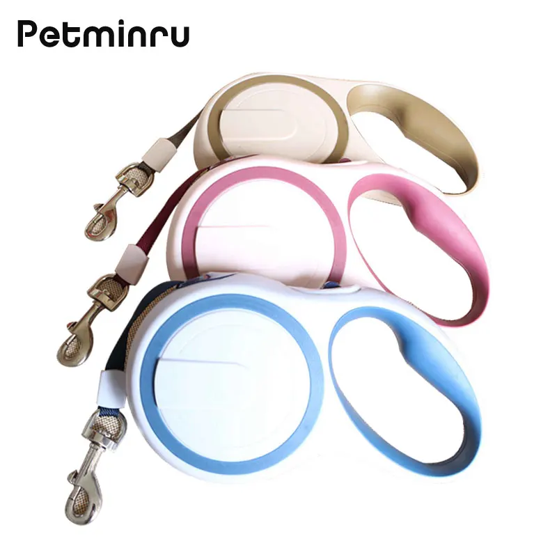 

Petminru Durable Automatic Pet Dog Leashes Extending Traction Rope Retractable Pets Dog Collars Pet Leads 3M 5M