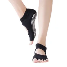 Newest Open Five Toe Sock For Women Pilates Dance Sport Durable Cotton Socks Ladies Digging Hole Non-slip Five Fingers Socks