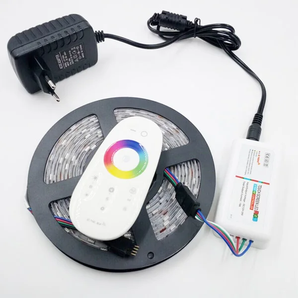 Светодиодная лента RGB SMD 5050 RGBW светодиодная RGB лента водонепроницаемая светодиодная лента полоса DC 12 В RGB контроллер Набор - Испускаемый цвет: 5m Full Set