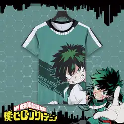 Аниме Boku без герой Академии футболка bakugou midoriya Иида мой герой Академии школы 3D Футболка с принтом Косплэй костюм