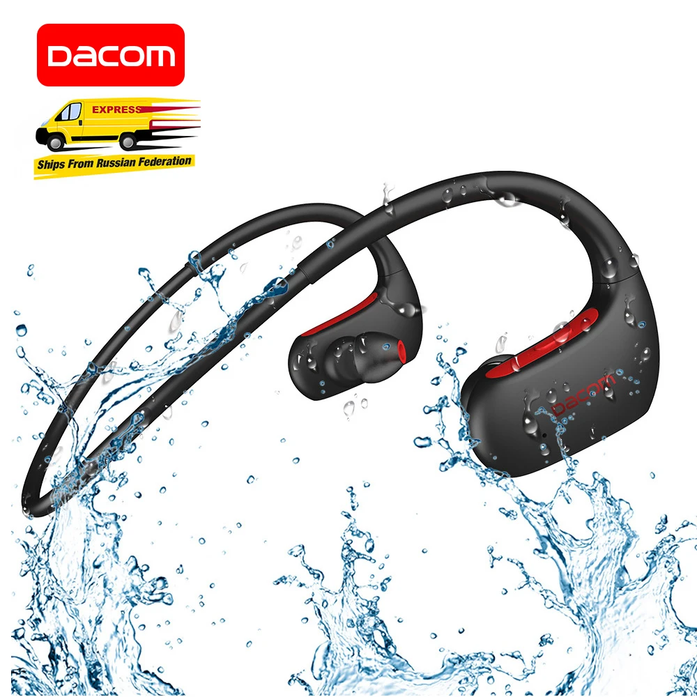 Baratos DACOM L05 auriculares Bluetooth graves IPX7 auriculares inalámbricos impermeables auriculares deportivos Bluetooth con micrófono para iPhone Samsung Xiaomi