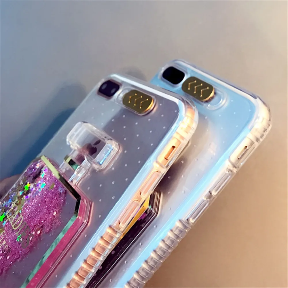 Kinbom светодио дный роскошный Bling Звезды динамичный жидкий песок Прозрачный чехол