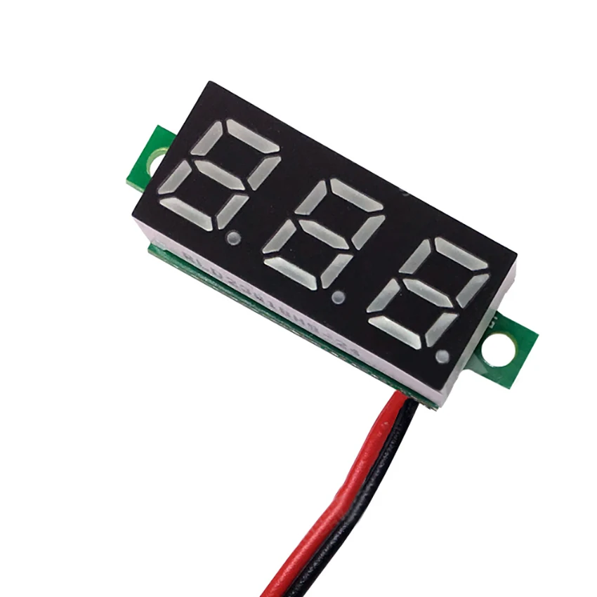 

0.28inch DC2.4-30V LED Display Volmeter Electrical Digital Voltage Meters Portable Adjustable accuracy Voltage Measuring 2 lines