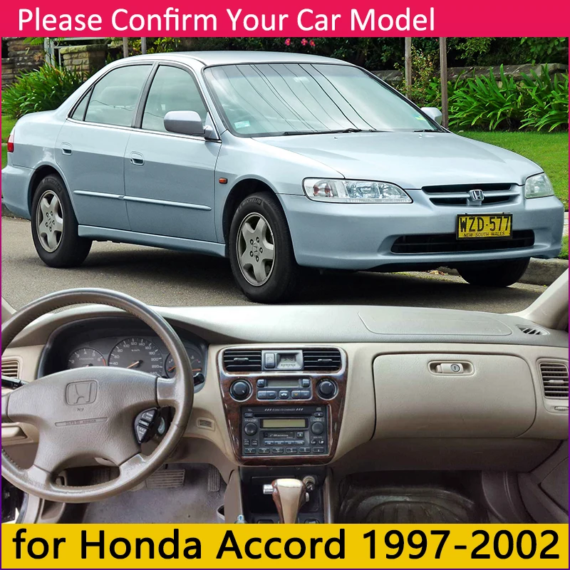 Для Honda Accord 1997 1998 1999 2000 2001 2002 6 анти-скольжения Мат панельная крышка приборной защиты накидка коврик аксессуары