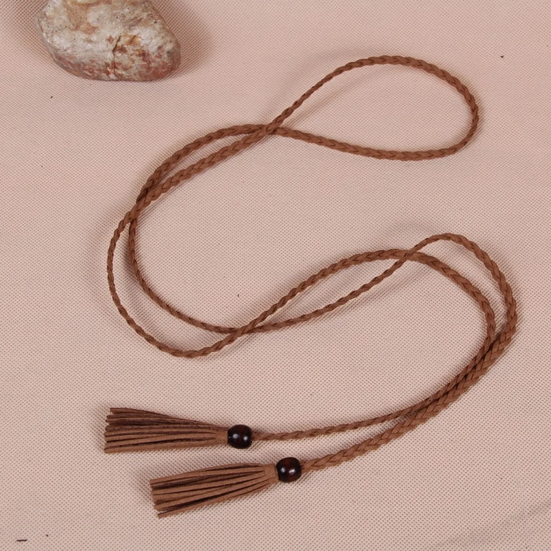 

Suede Leather Fashion Lady Belt women ladies belt with tassel suitable for both fat and thin skinny person