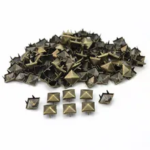 100 шт заклепки в форме пирамиды металлические элементы бусинами заклепки в стиле панк с заклепками Шипы(6 мм