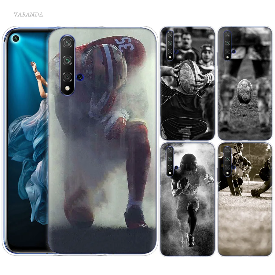 

Rugby Ball Sport Case for Huawei Honor 8X 8C 8 9 10 20 Play 8A lite Pro V20 Y9 Y7 Y6 Y5 Prime 2018 2019 Silicone Phone Bags Capa