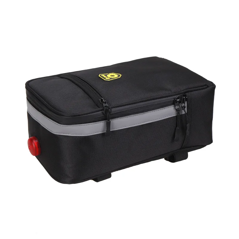Best Bicycle Motorcycle Folding Rear Bags With Tail Light 4.5L Capacity Waterproof Back Seat Pouch Bag Riding Electric Car Tail Bags 2